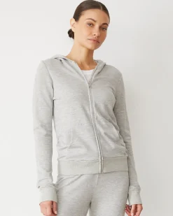 MONROW Softfleece Zip Up Hoody HEATHERGREY Sale